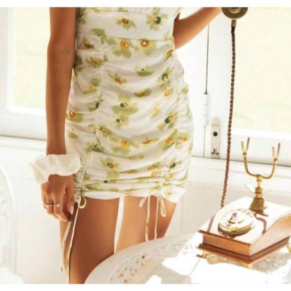 Angel Biba Dresses New Angel Biba Sunny Days Floral Mini Dress In Yellow Pink Rust Poshmark